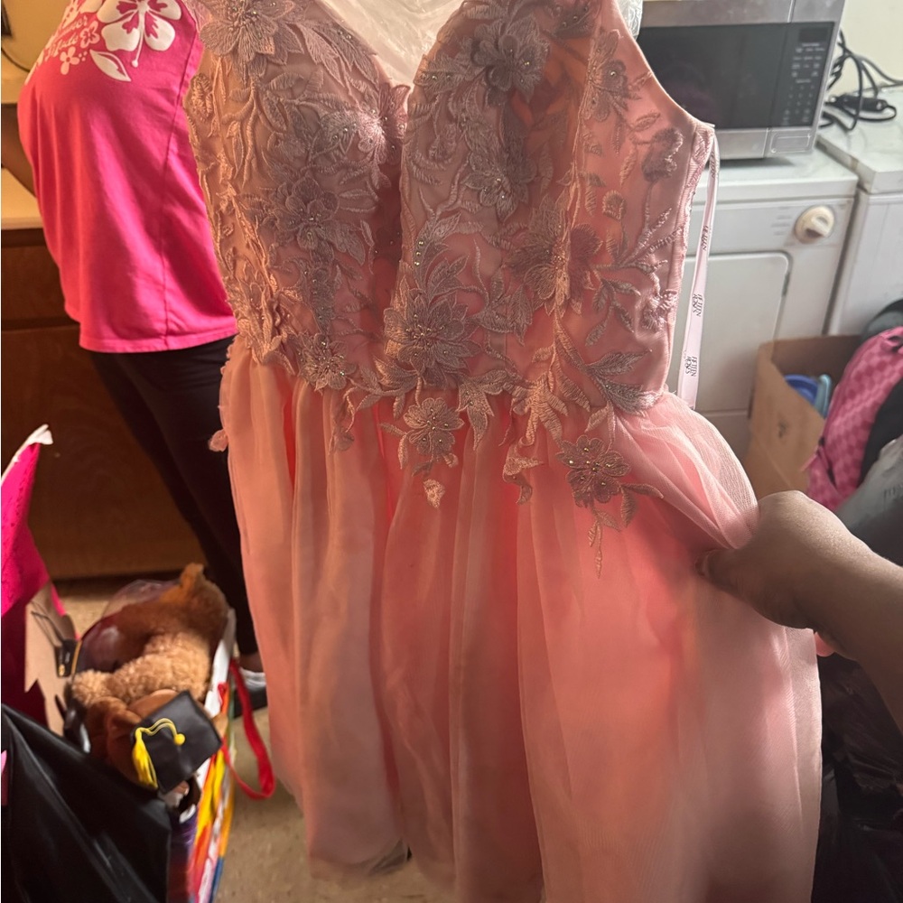 Elegant Pink Floral Kids Dress